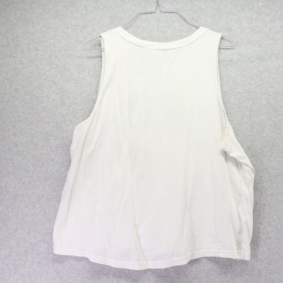 The North Face Tank Top Womens XL Half Dome Center Logo White Sleeveless - Picture 7 of 7